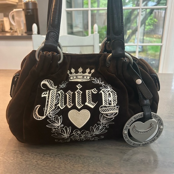 Vintage Juicy Couture Shoulder Bag Baby Fluffy with Juicy Embroidery - Picture 3 of 15
